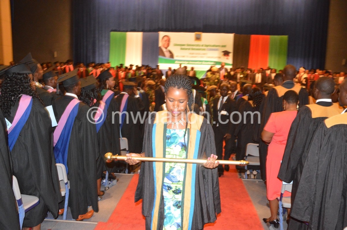 Beadle 11 descend from the Podium marking the end of the graduation ceremony (C)Stanley Makuti
