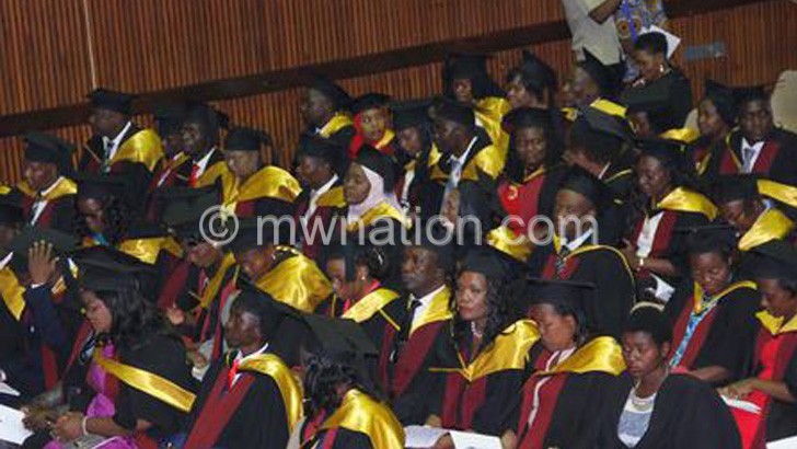 Some of the graduates during the ceremony 