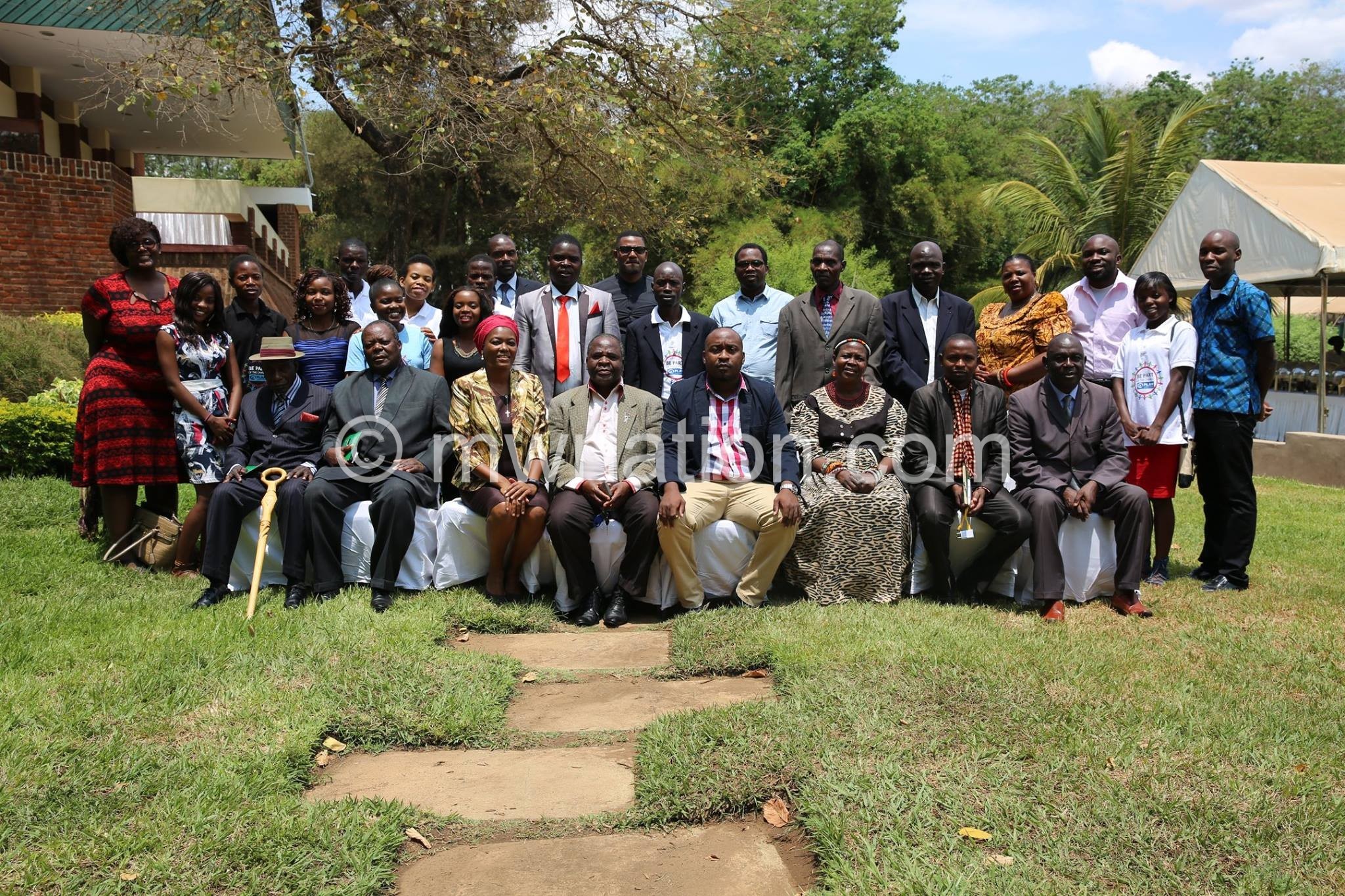 Banda with traditional leaders and other stakeholders at a workshop