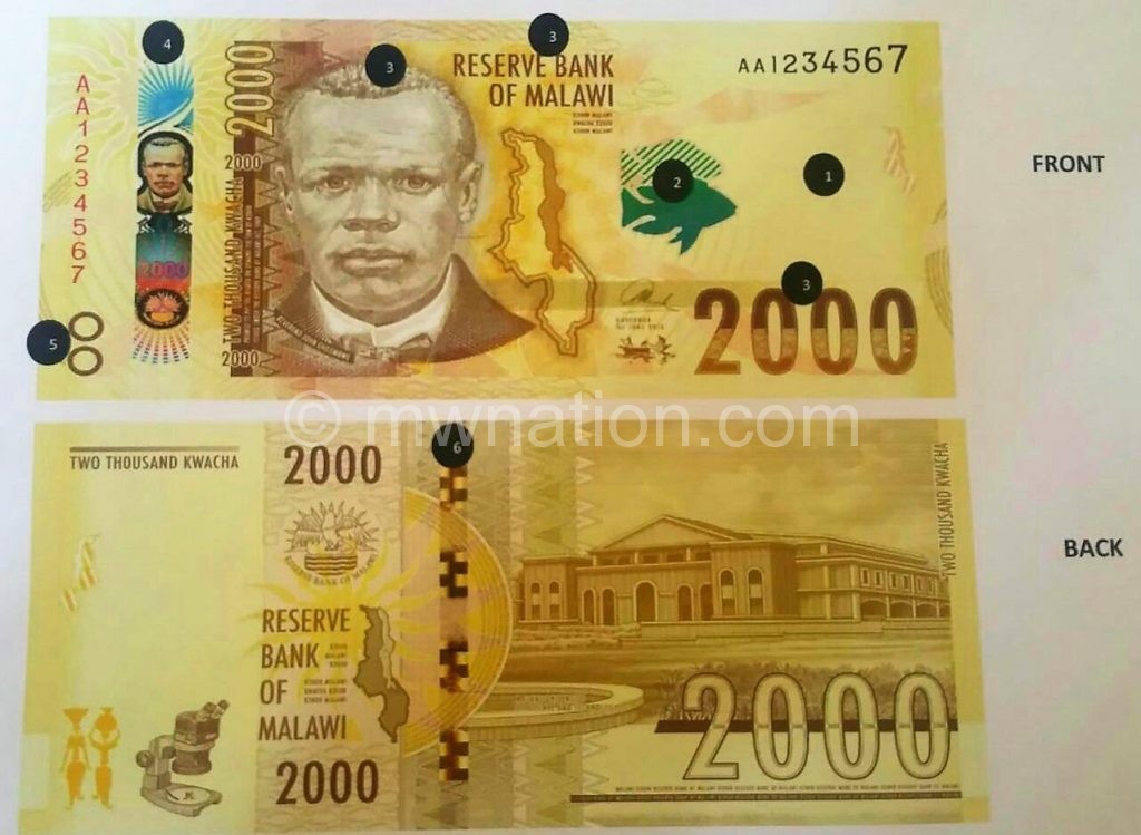 The new banknote and its distinct security features