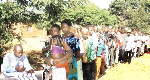 Voters queue up to exercise their right