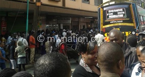 Photo from the hotel where a couple is stuck while having sex on Ronald Ngala street in Nairobi Kenya