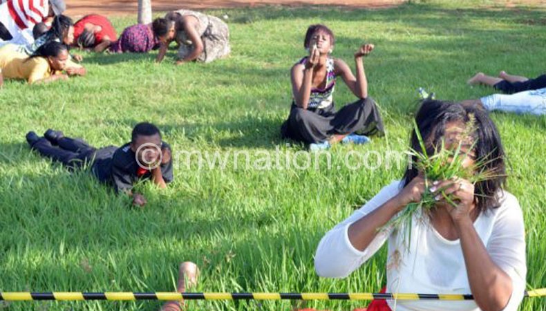 Eating grass as directed by one pastor in South Africa