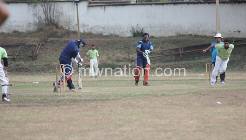 Cricket action between Gold Fattani and OCC on Sunday