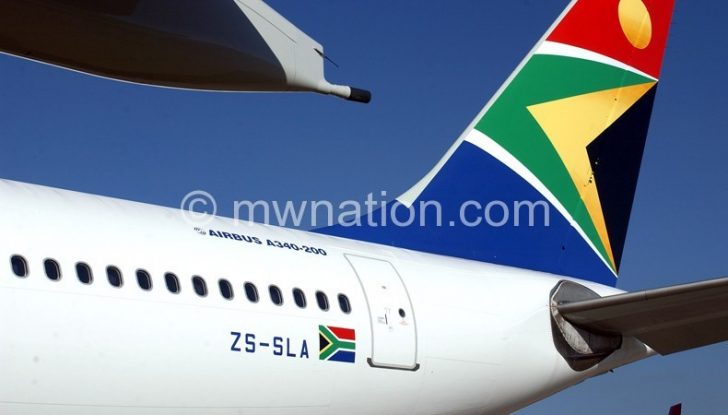 SAA plane flies daily in and out of Malawi