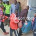 he Cranes officials and players on arrival at the stadium straight from the airport