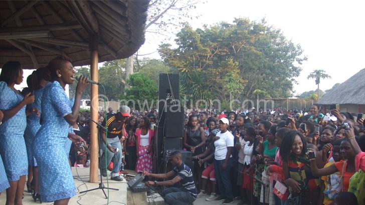 Great Angels Choir during the Mzuzu launch of their Mwasankha Ine album