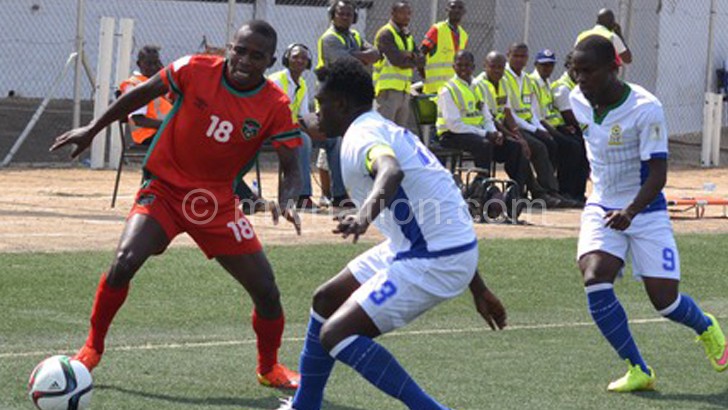 The Flames (in red) in action against Tanzania