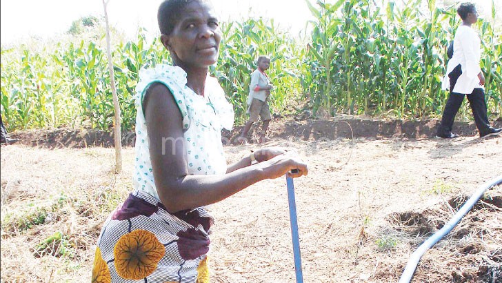Women are intensifying irrigation as above