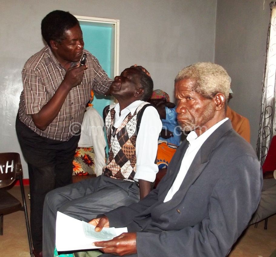The monthly eye clinic in progress in Kasungu
