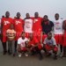Bravehearts men’s side pose with Mkandawire (L)