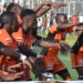 Nomads players dance jigs of celebrations