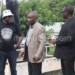 Mzimba West MP Harry Mkandawire with some of the 
complainants outside court yesterday