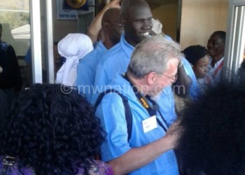 South Sudan and USA missionaries modded by Blantyre Synod partnership committee member on arrival at Chileka Airport  on Tuesday