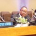 Mutharika (C) making a presentation during the meeting