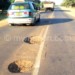 Such potholes are a danger to motorists