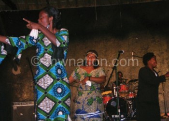 Nyaradzai leading in song with the Chitheka Family