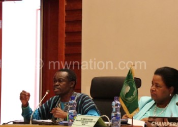 Lumumba (L) and Kalilani at the meeting
