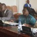 Maganga (2ndR) and Munthali (2ndL) accompanied by other officials during the meeting yesterday