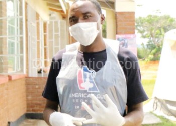 Kitted to serve: Banda leads a team that has saved 108 cholera patients so far