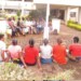 Chanco support staff holding a vigil at the University Office in Zomba yesterday