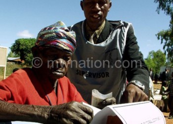 A woman casts her vote in 2014 general election in Machinga District