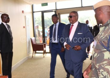 Mutharika arrives for the launch