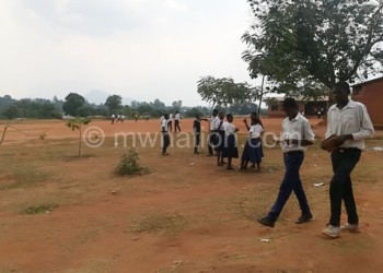 Long walk to access education: Students at Muloza CDSS captured during break time