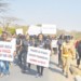Women during gender based violence protest in Lilongwe last year