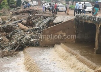 The newly constructed Kawale bridge has also been affected by the floods