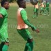 Flames’ Gabadinho Mhango (R) and Stanley Sanudi captured training at Chiwembe