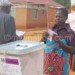 A woman about to cast her vote at Nambo Polling Centre in Mzuzu