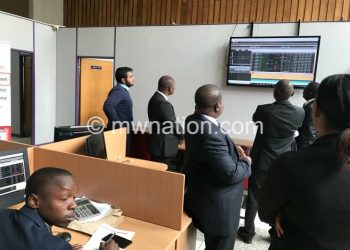 Trading in progress at Malawi Stock Exchange