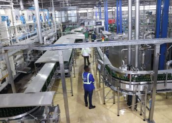 Production in progress at Castel Malawi brewery plant in Blantyre