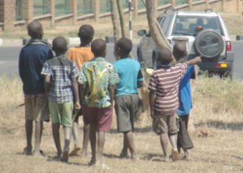 Street-connected children roam around Blantyre City