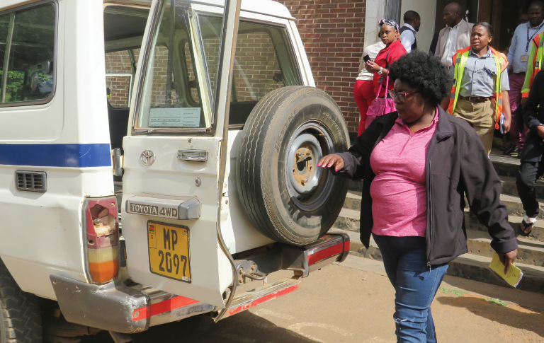 Kunje boards a police van after the sentencing yesterday