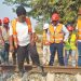 Zamba inspecting the Marka-Bangula rail project on Friday