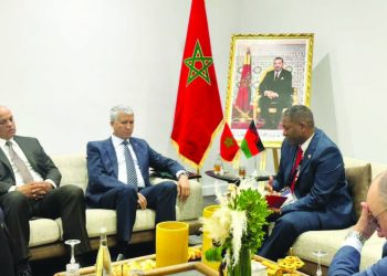 Kawale (R) interacts with Morrocan ministers