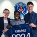 Tabitha (C) being welcomed by PSG officials