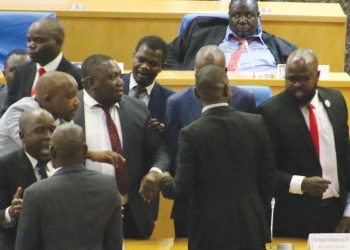 Goverment side MPs during the deliberations