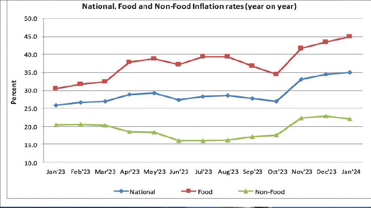 Inflation rises to 35% as pressures remain elevated - The Nation Online