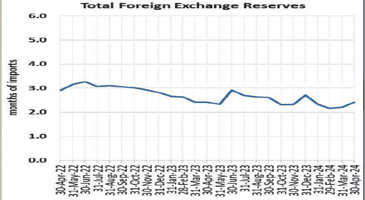 Forex reserves at 2.4 months cover—RBM