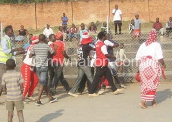 One of the scene during the fracas